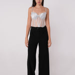 Asymmetric Silver Corset - Sevgilim