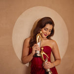 Raashi Khanna in Crimson Dream Gown posing for Sevgilim